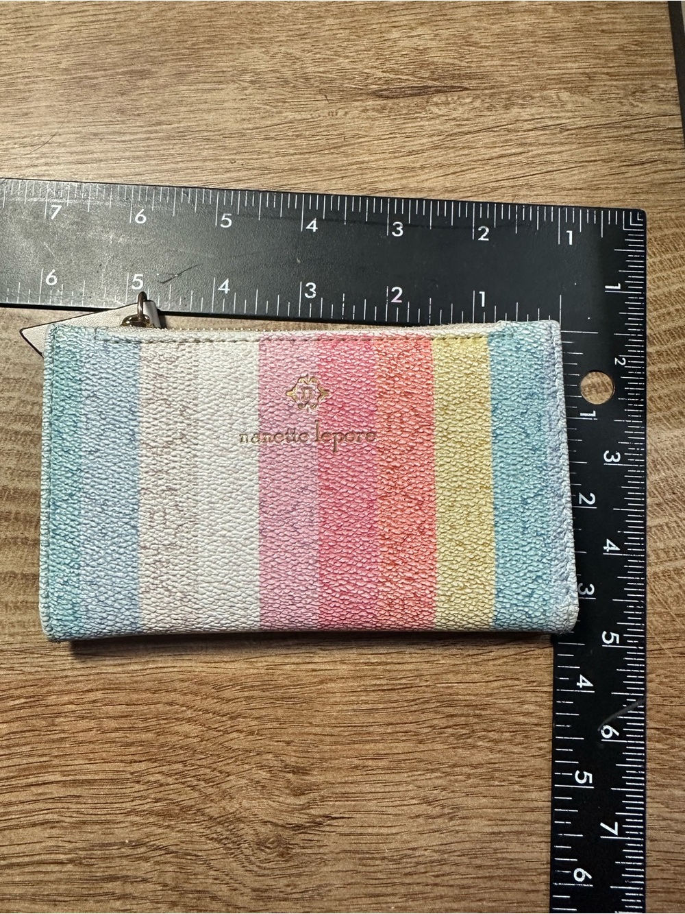 Nanette Lepore Pastel Stripe Zip Wallet